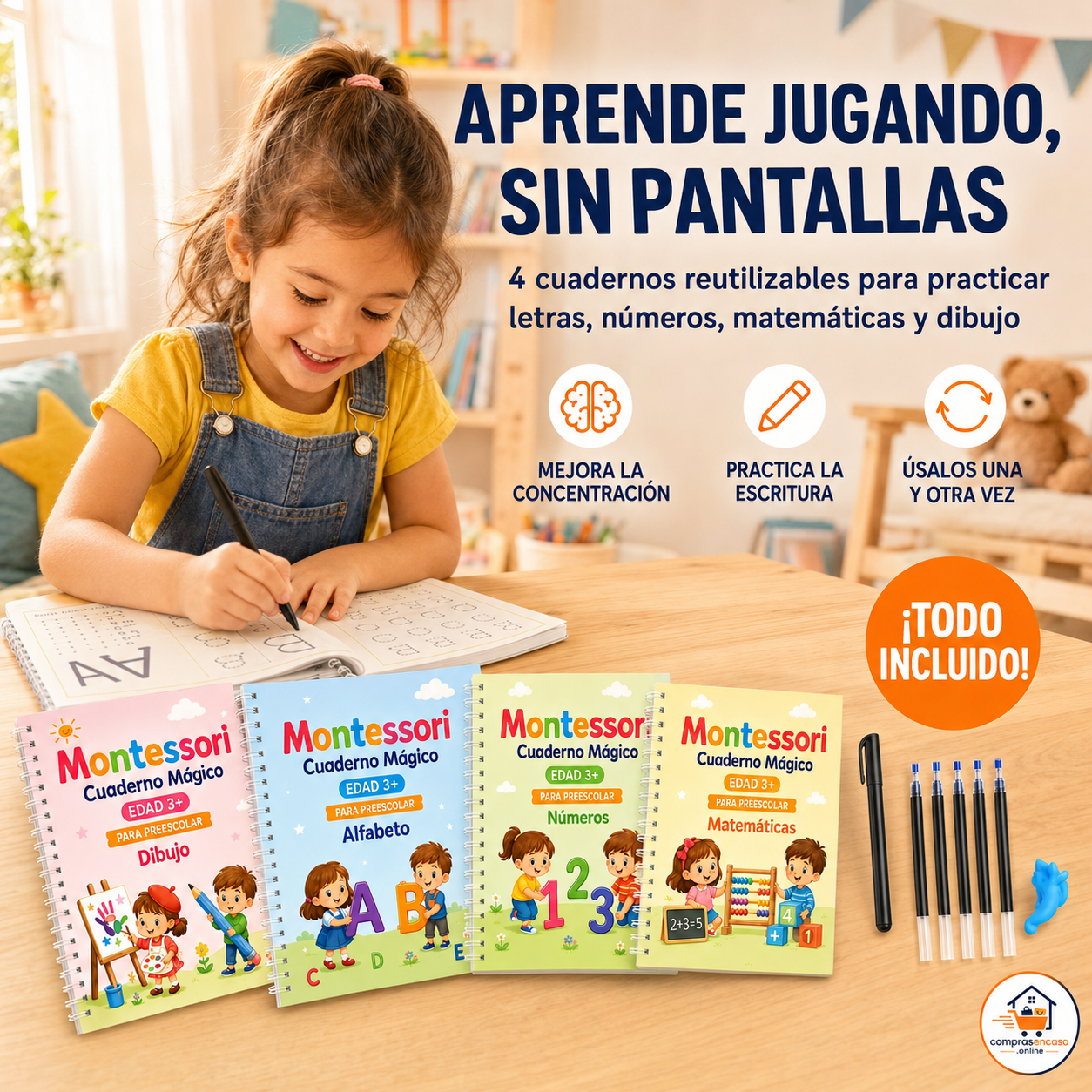Cuaderno mágico reutilizable