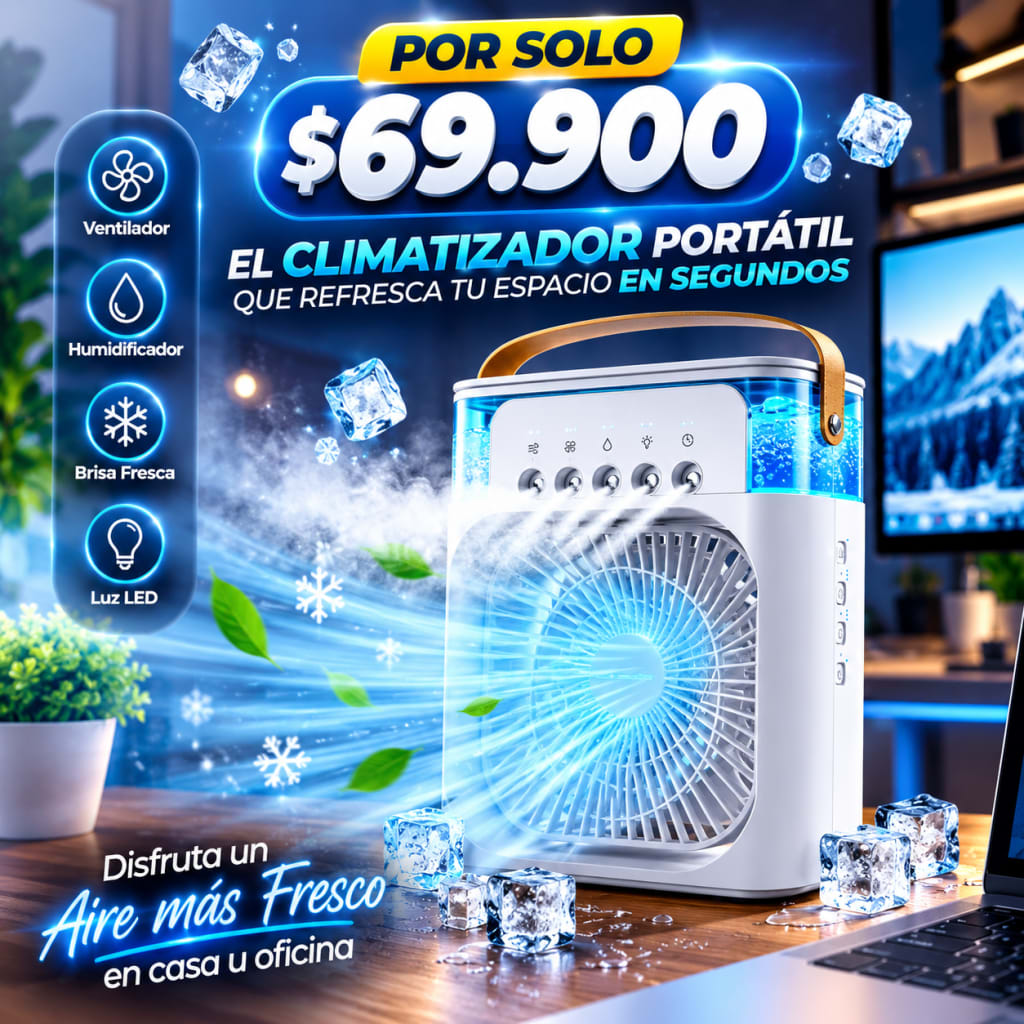Ventilador humidificador con luces