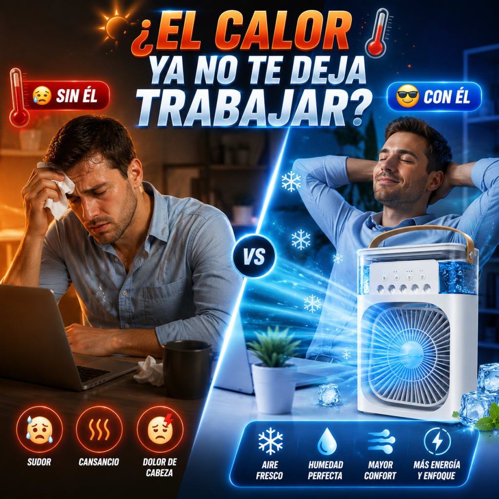 Ventilador humidificador con luces