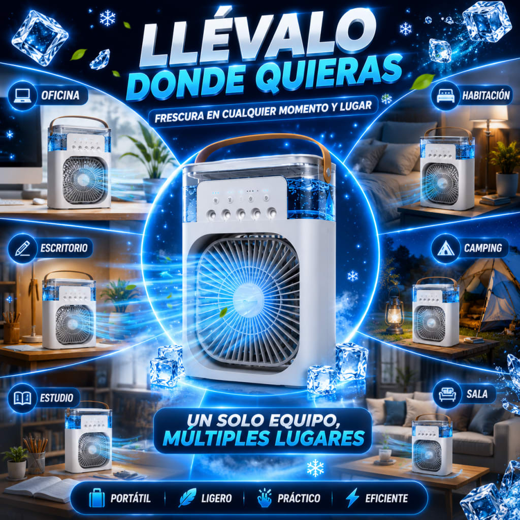 Ventilador humidificador con luces